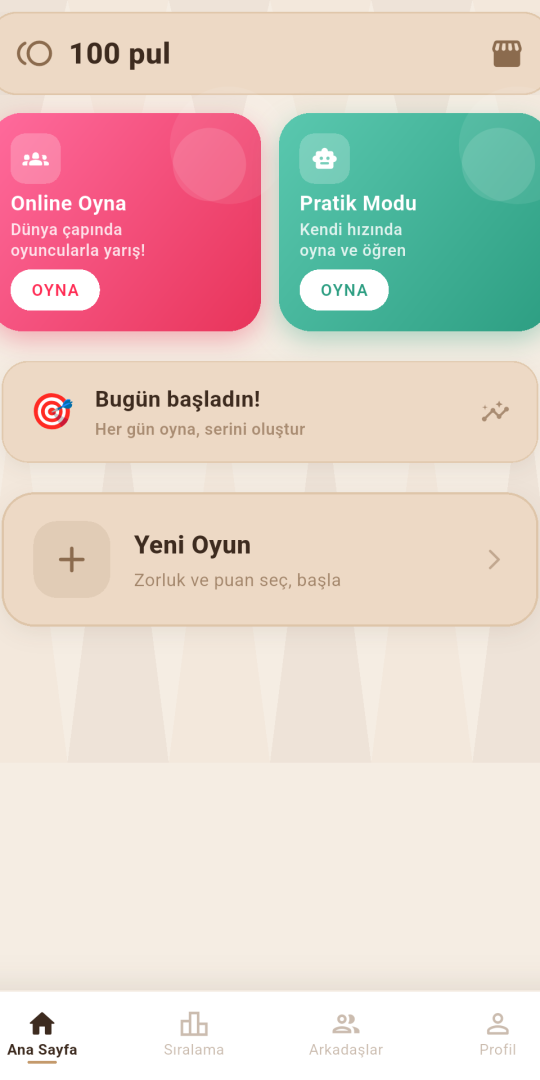 Home — play online or practise
