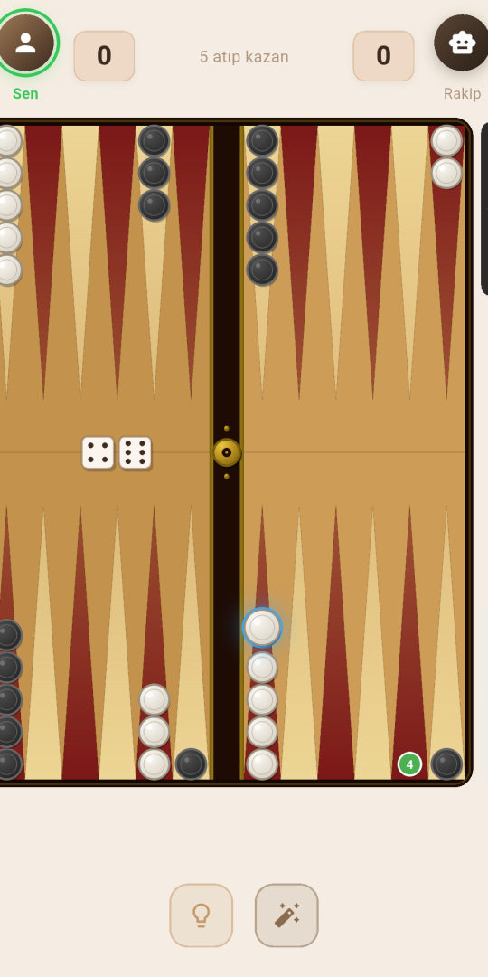 Board — match in play