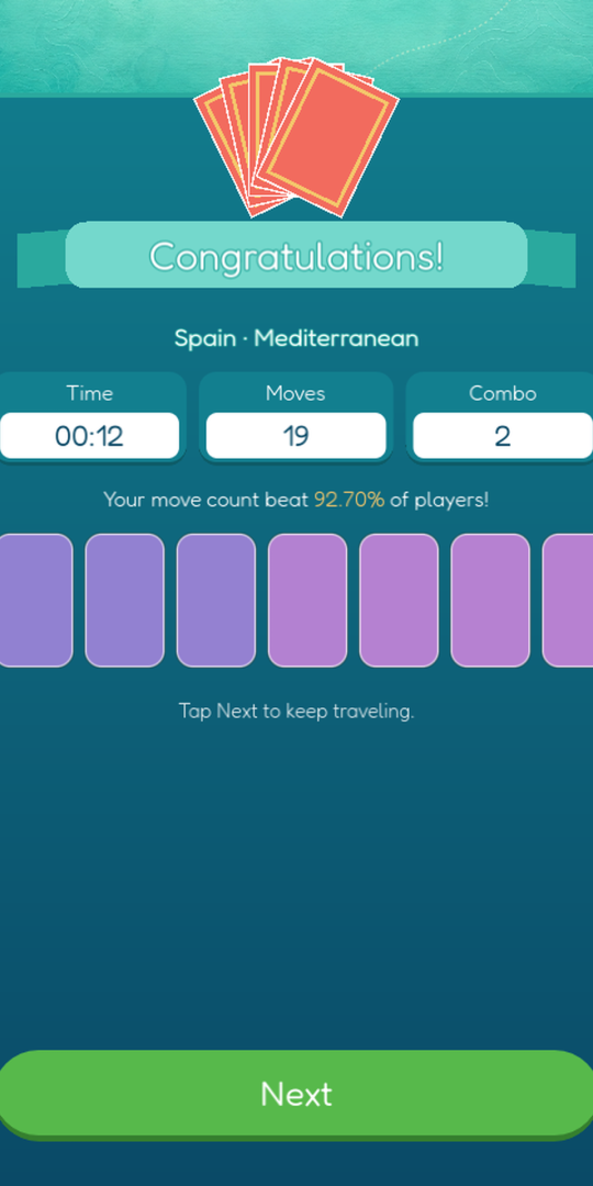 Level cleared — Spain · Mediterranean