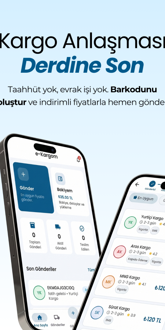 Home screen and the courier quotes