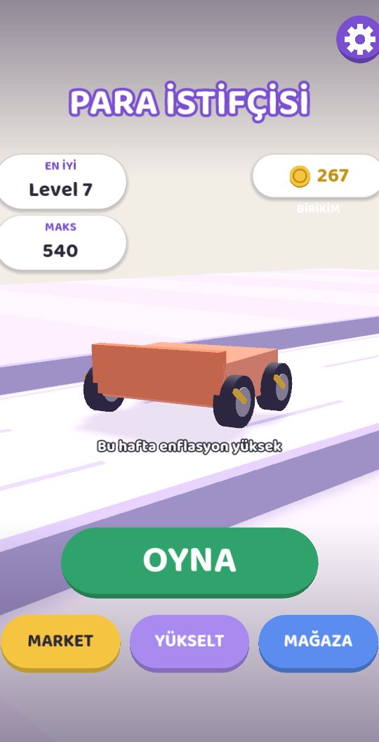 Main menu — inflation is high this week