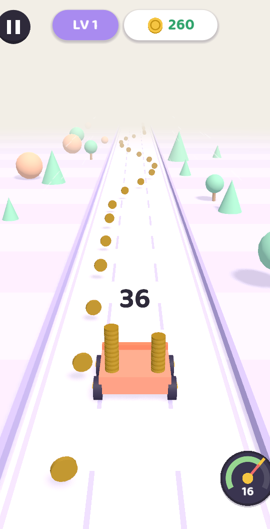 Pick up gold along the road